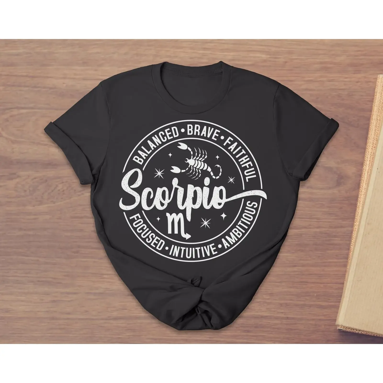 Scorpio Zodiac T Shirt Birthday Astrology October November Horoscope  vintage Washed Stylish Breathable Versatile Unisex
