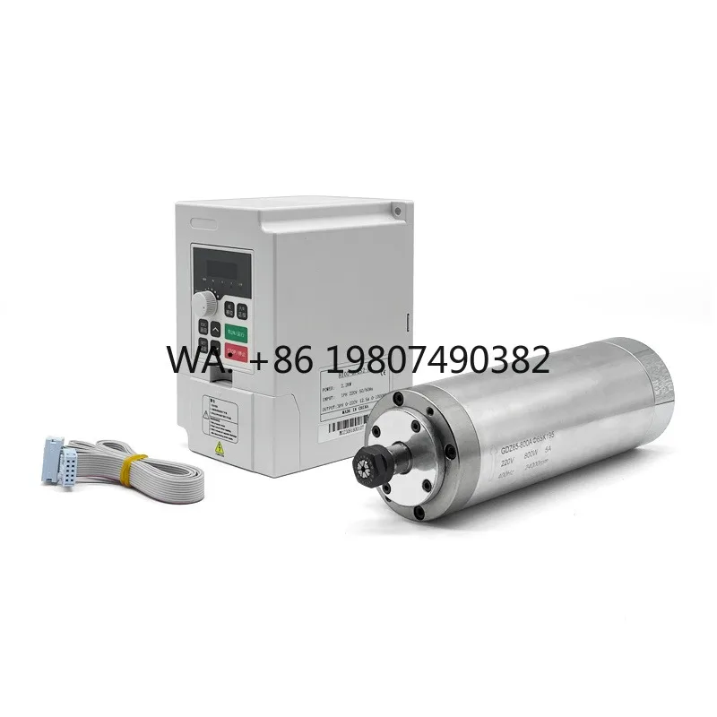 800W 24000RPM ER11 Air Cooled CNC Spindle Motor 110V 220V High Accuracy Wood Working Spindle with VFD Inverter Kit