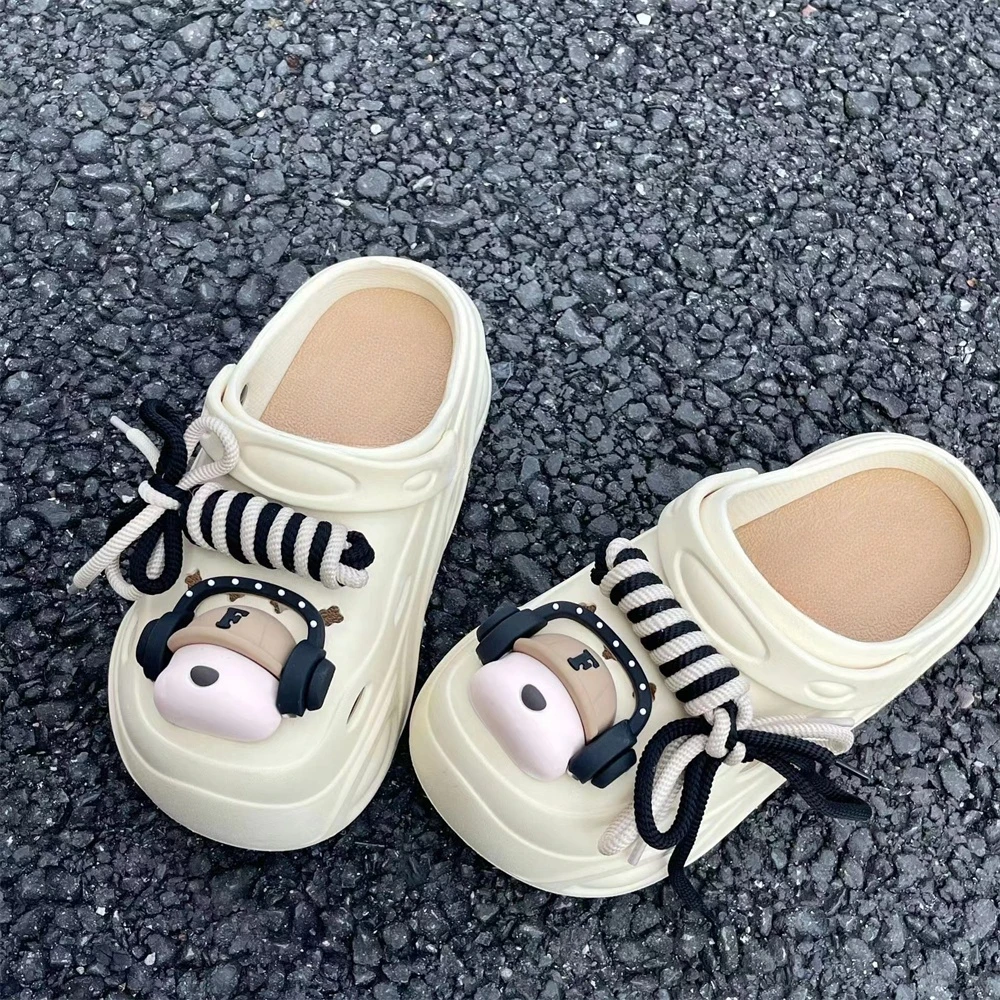 1 Set Of Cute Cartoon Boy Music Headphones Charming Shoes Accessories Fashionable And Trendy Detachable Clogs Shoe Buckl