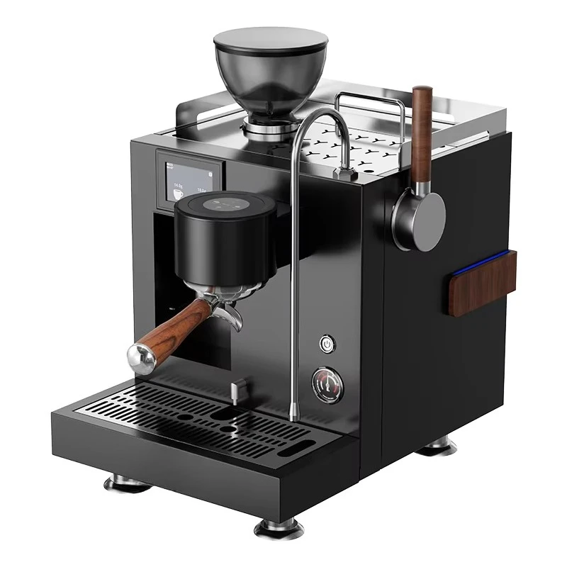 External Water Inlet Single Head 64mm Flat Burr Espresso Machine with Built in Grinder