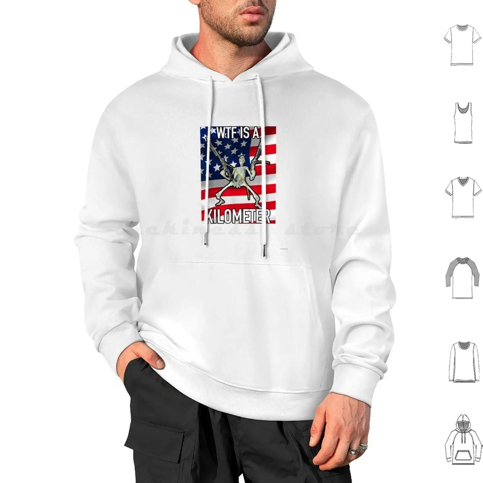 Merica Hoodie cotton Long Sleeve America Country Pride American Veteran Kilometer Meme America Meme American Flag Bald
