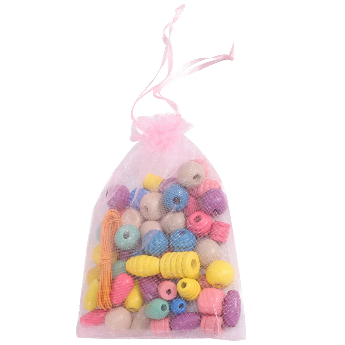 1 حزمة متنوعة من الخرز الخشبي الملون لتقوم بها بنفسك سلسلة الخرز للتعلم الصديق للعبة تعليمية للتطوير الفكري