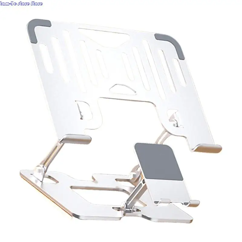 D0UA人間工学に基づいたラップトップ冷却スタンド10-17.3inchノートブックコンピューターの高さ調整とダブルデバイスサポート