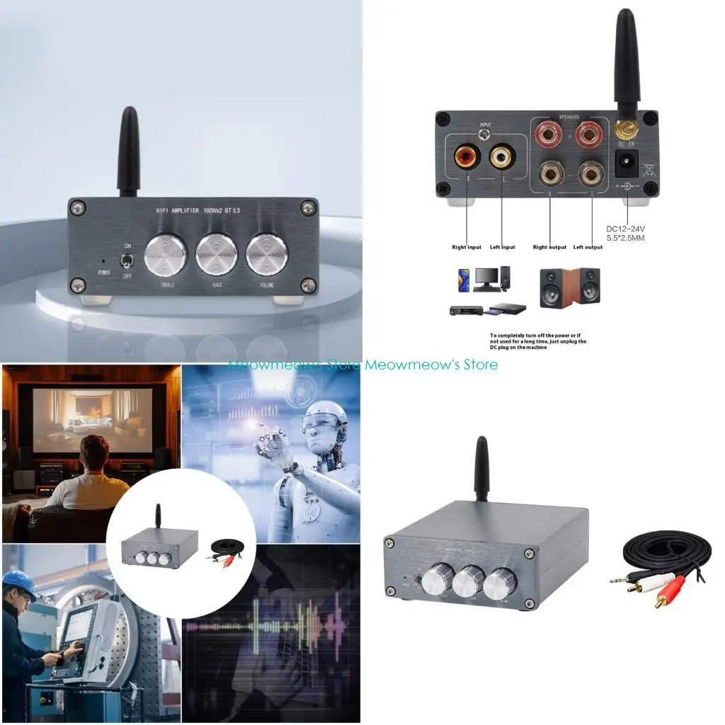 W91A 100WX2 TPA3116 Amplificatore digitale Canale stereo 2.0 compatibile per altoparlanti subwoofer ricevitore