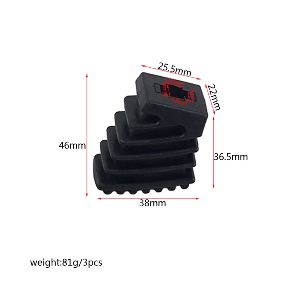 

3Pcs Drum Rack Rubber Feet High Friction Drum Rubber Feet for Cymbal Stand Single Braced Rack Percussion Parts Black