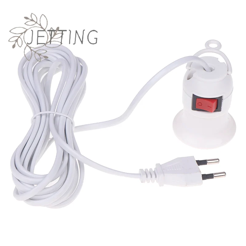 

Hot EU Plug 4M Power Cord Cables E27 Lamp Base Holder With Switch For Pendant Led Bulbs Fixture Hanglamp Suspension Socket