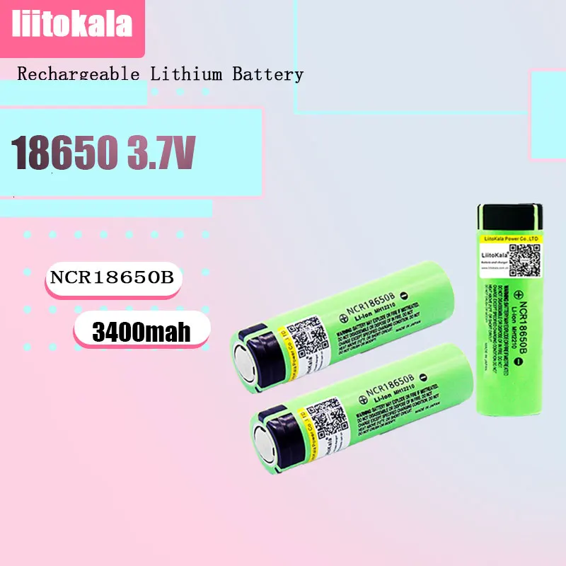 3 قطعة LiitoKala 3.7 فولت 3400 مللي أمبير 18650 بطارية ليثيوم NCR18650B التفريغ 20A بطارية قابلة للشحن لمصباح يدوي الشعلة بطاريات