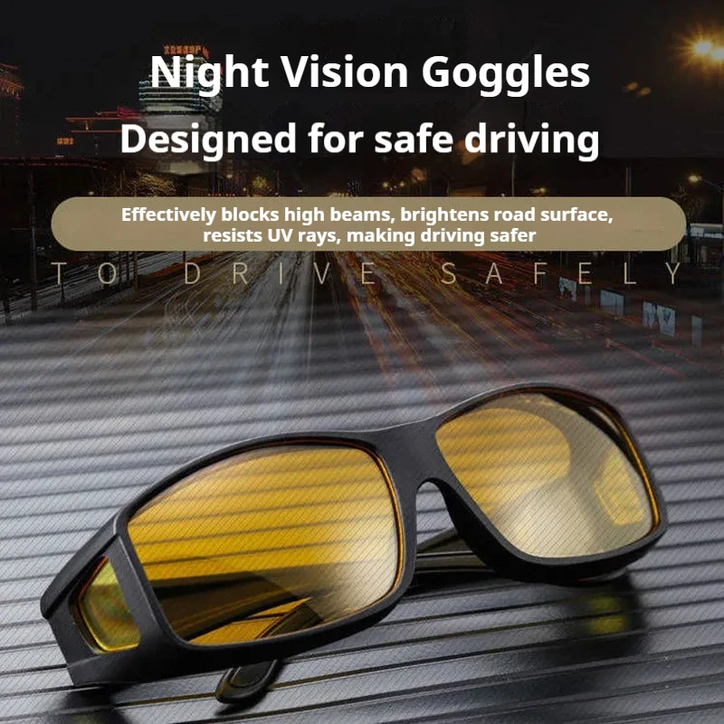 Occhiali da vista antiriflesso per la visione notturna Occhiali da sole alla moda Occhiali da ciclismo Guida notturna Occhiali con luce migliorata Accessori per auto