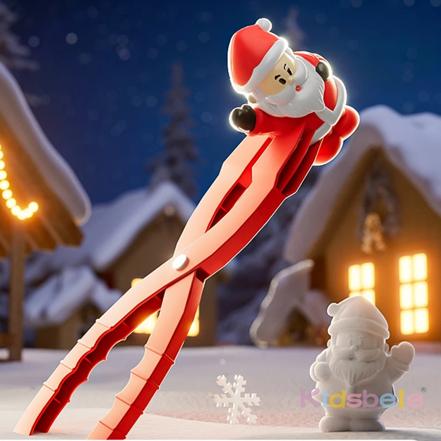 Santa Snow Mold Tongs for Kids – Christmas Snow Toy, Winter Outdoor Snow Building Tool, Santa Shape Maker for Holiday Fun