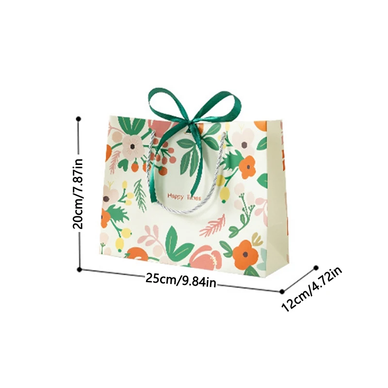 1pcsGift Bags Mother's Day Gift Wrapping BagsCartoon Tote Bags Birthday Paper Bags Bow Gift Packaging Bag image 6