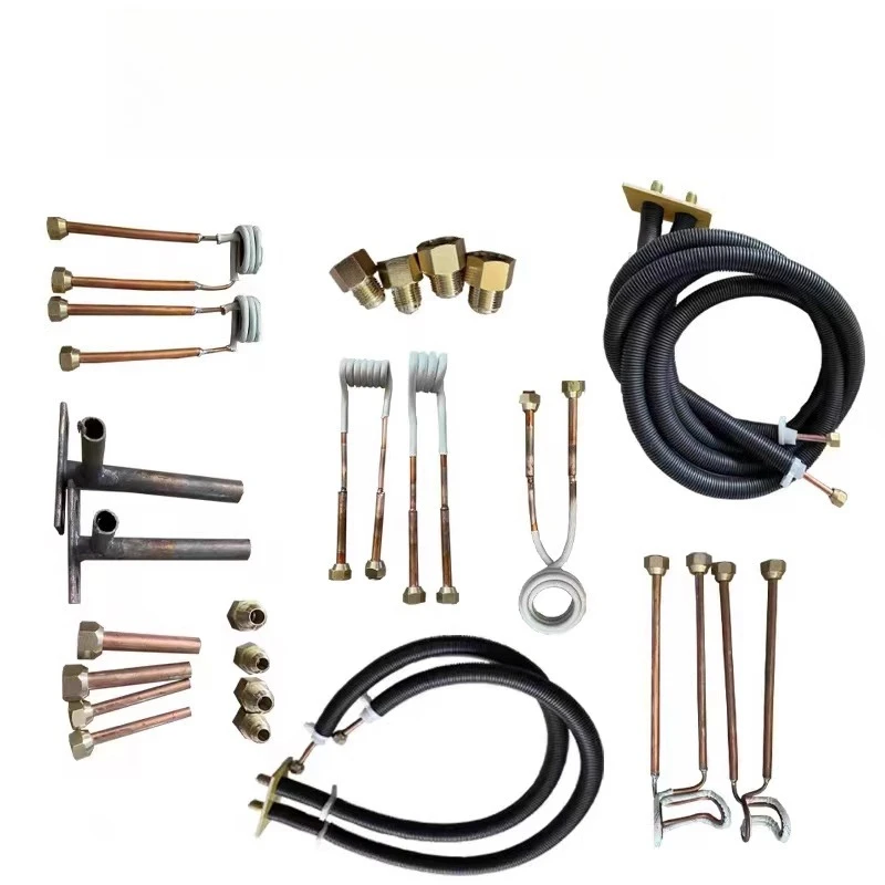 High-frequency induction heating coil, copper screw joint, smelting/welding induction coil, high temperature resistance