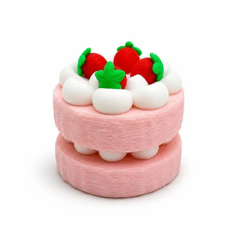 1 Pc 3D Printed Dessert Shaped Fidget Clicker, Satisfying Sound Comfortable Rebound, Stress Relief for Kids Adults Home