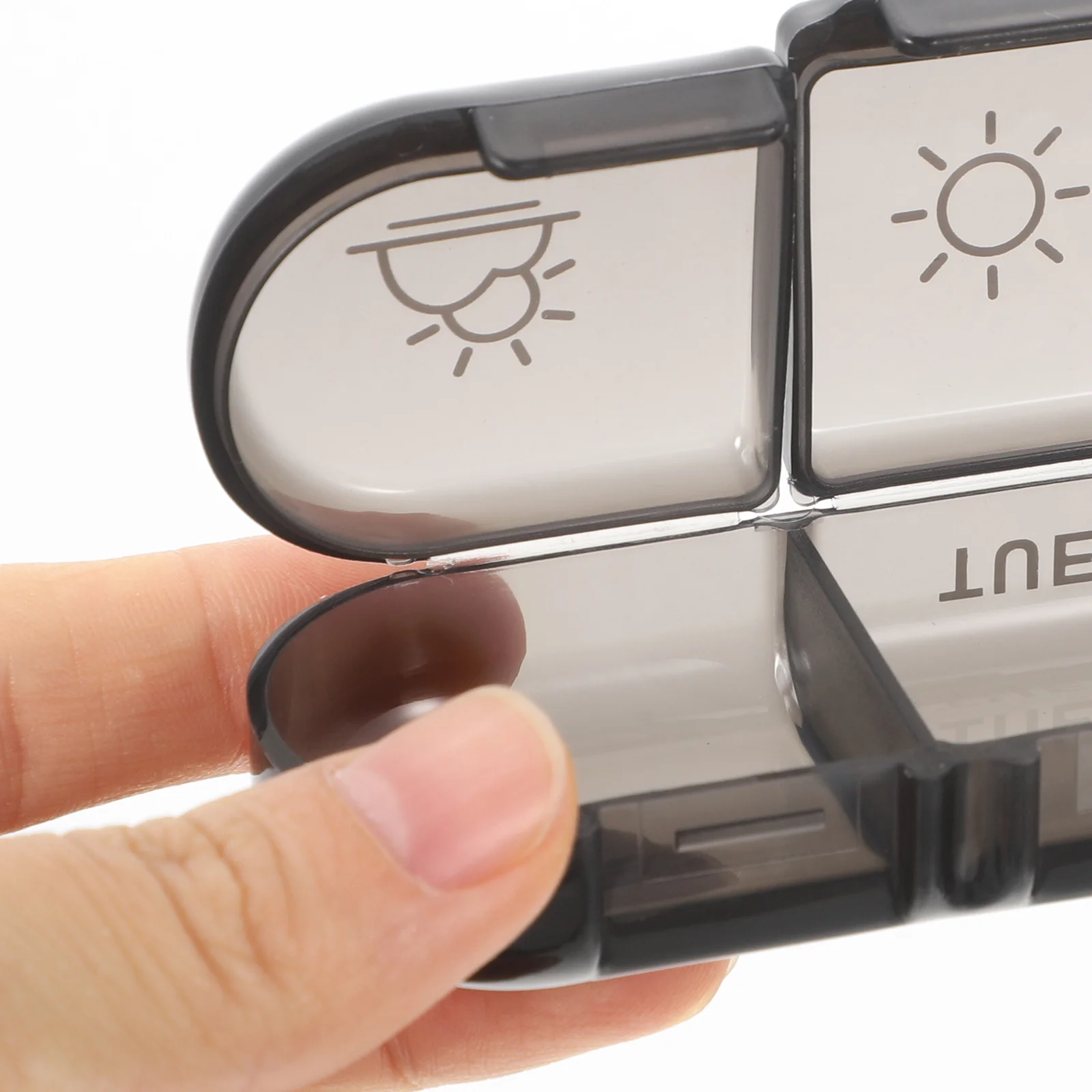 

Portable Medicine Organizer Compact Pill Dispenser Vitamin Holder Weekly Case Travel Container Durable Lightweight