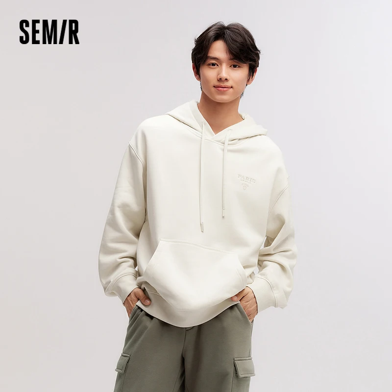 Semir Hoodie Men 2025 Winter New Hooded Print Couple Matching Casual Wear
