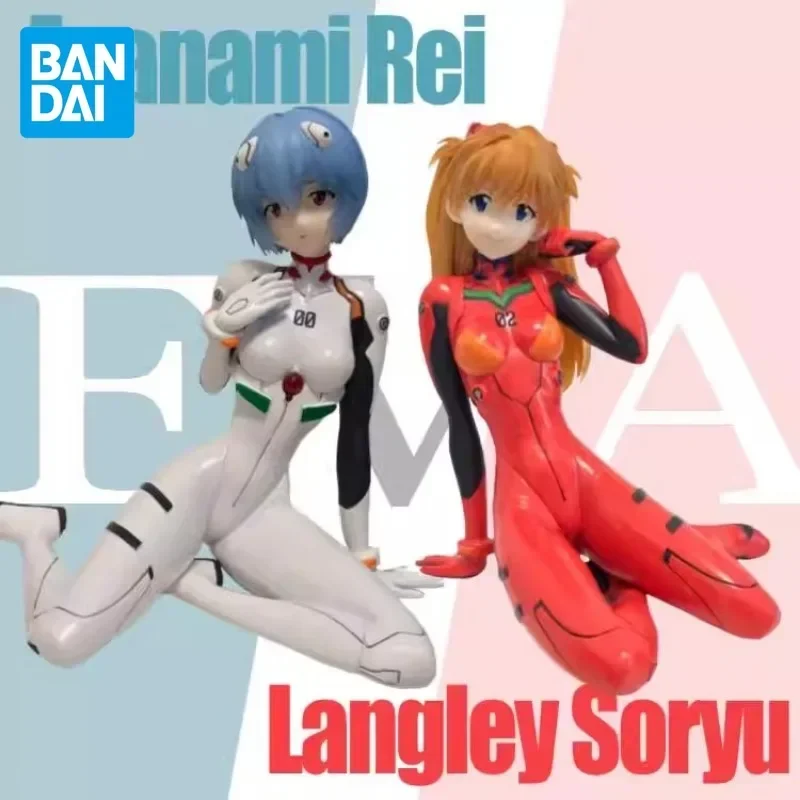 BANDAI Original EVA Reward Asuka Langley Soryu Ayanami Rei Heroines Anime Action Figures Toys For Boys Girls Kids Gift Model