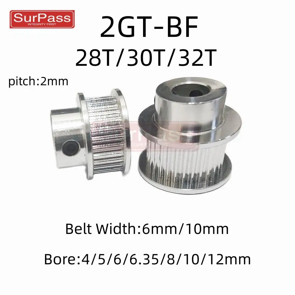 

GT2 Timing Pulley 2GT 28T/30T/32T Tooth Teeth Bore 4/5/6/6.35/8/10/12mm Synchronous Wheels Width 6/10/mm Belt 3D Printer Parts