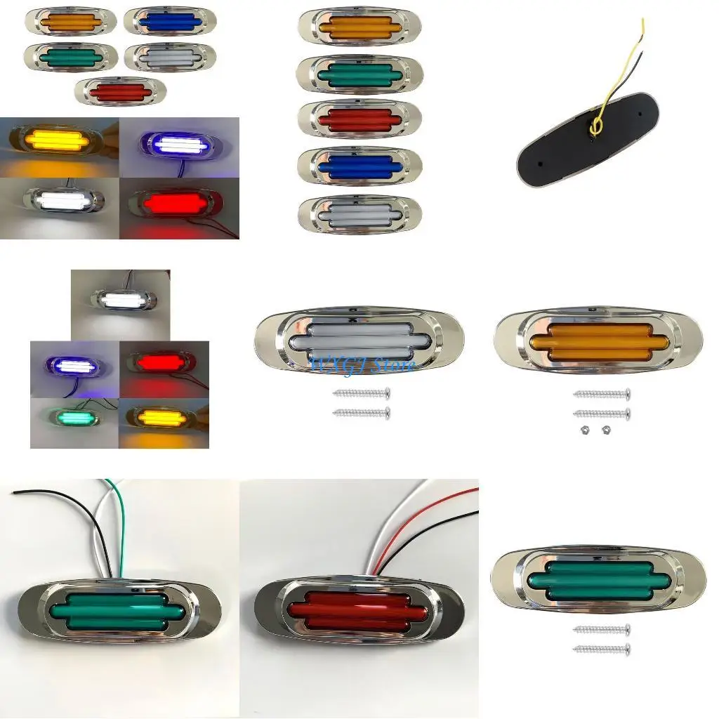 

37JE Steering Taillights for Trucks Trailer 16 LEDs Brake Lamp 12-24V Car Side Lights