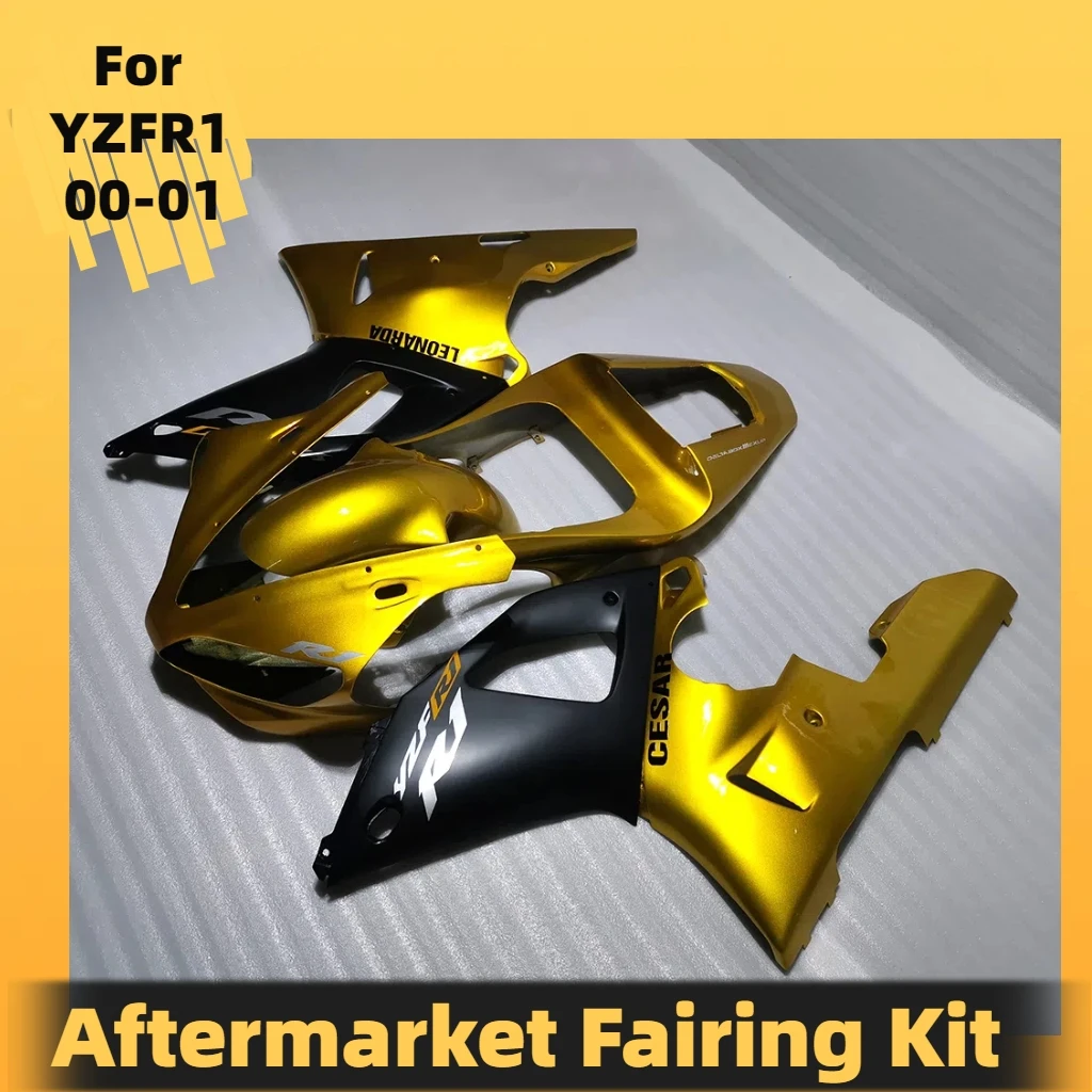 

Золотые обтекатели для YAMAHA R1 2000 2001, пластиковый комплект Yzfr1 00 01 Yzf1000 Кузов Yzf-R1, комплекты обтекателей, часть