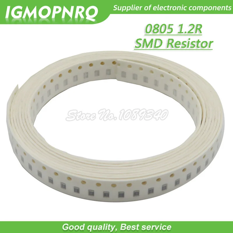 300pcs 0805 SMD Resistor 1.2 ohm Chip Resistor 1/8W 1.2R 1R2 ohms 0805-1.2R