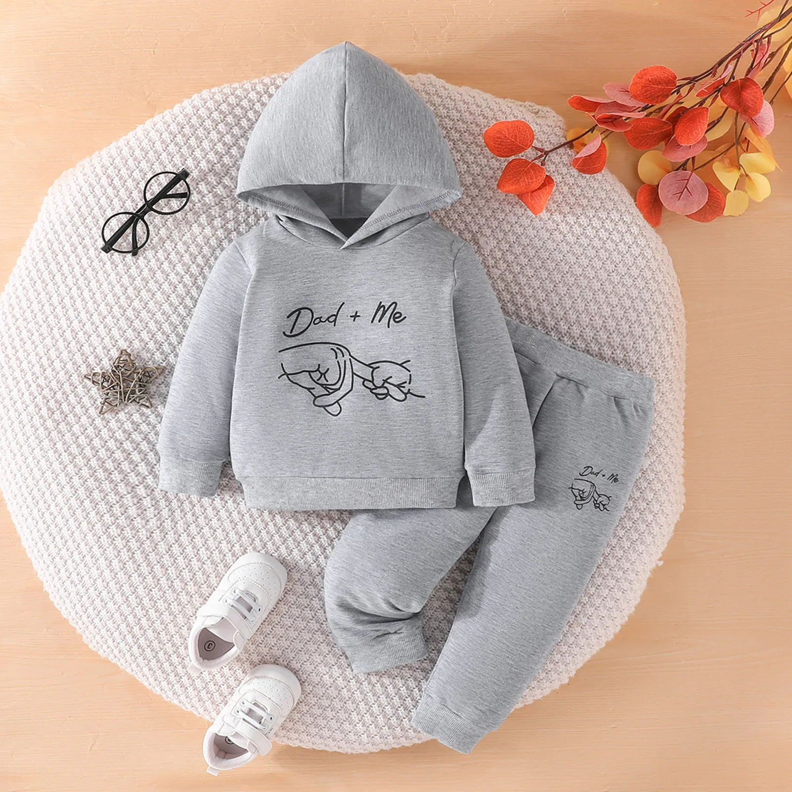 

Baby Blankets for Girls Infant Baby Boy Clothes Long Sleeve Letter Printed Hoodie Tops Sweatsuit Pants Outfit Set Baby
