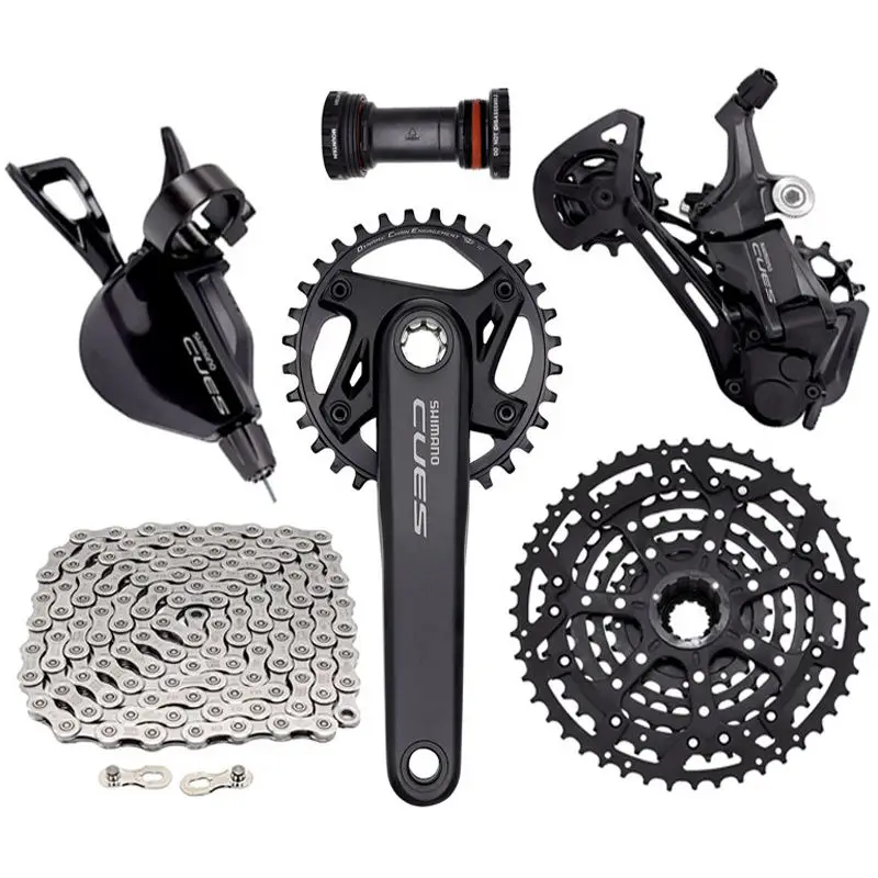 

2024 U6000 1X10Speed Kit MTB Bicycle Shifter Derailleur LG500 Chain 11-43T/48T Crankset with BB MT501 Bike Parts