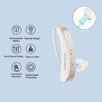 Hearing Aids Mini Rechargeable Behind-the-Ear Hearing Aid Amplifier Sound Amplifier Suitable for people with hearing loss