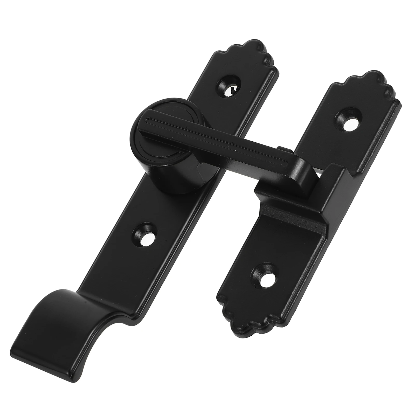 

Portable Door Lock Buckle No Drilling Black Latches Interior Lock Garage Latch Barn Door Bathroom Security Compatibility