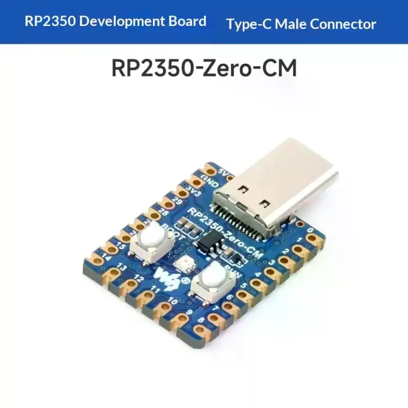 Zero CM Development Board With USB C Port Unused IO Breakout For DIY Programming Projects RP2350