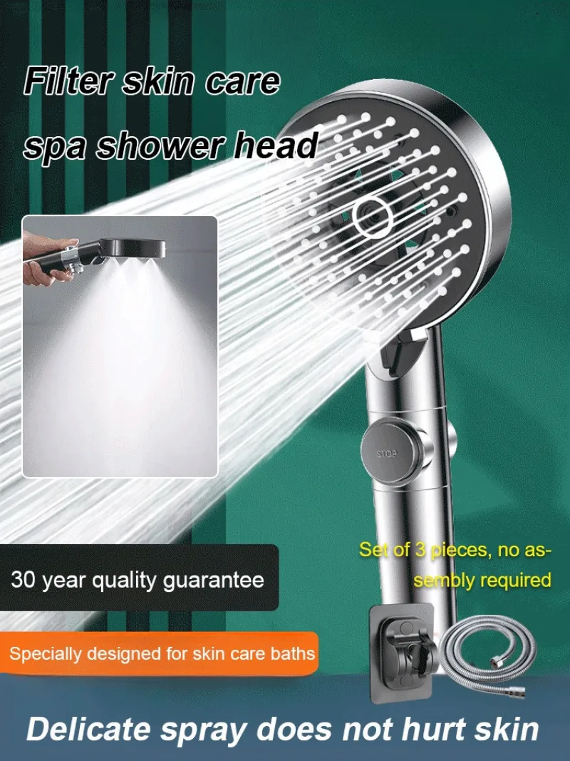 

Роскошная душевая насадка высокого давления с фильтром для удаления хлора, спа-очиститель, ручной спрей, дизайн лотоса, насадка для душа в ванной комнате