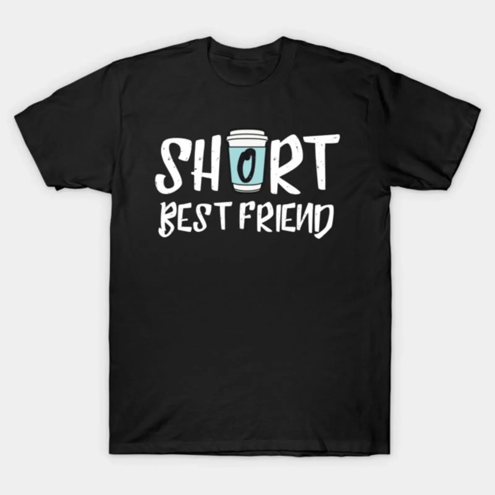 Short Best Friend Matching Coffee Cup for BFF Latte Lovers T Shirt vintage Washed Slightly Casual Breathable