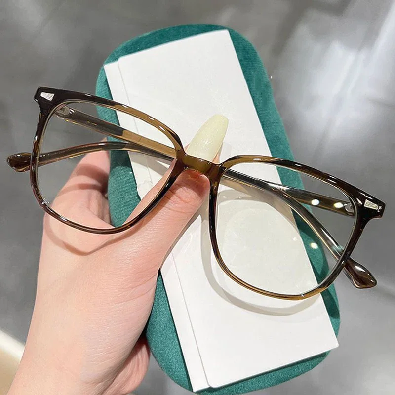 Finished Ladies Myopia Glasses Retro Anti Blue Light Blocking Near Sight Eyeglasses Optical Prescription Short-sight Eyewear