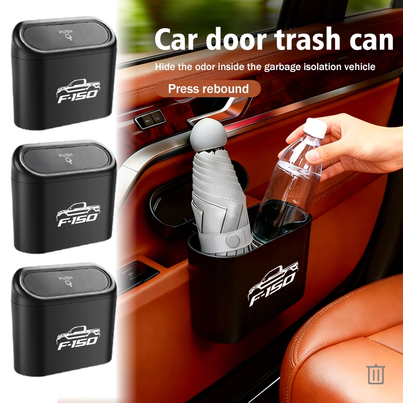 Cubo de basura para coche Ford, caja de almacenamiento, organizador de basura, contenedor de basura Edge KA Escort Fiesta Focus Fusion Mustang TAURUS Ghia ST