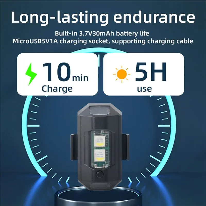 ABUO-5Pcs Mini Drone Strobe Light For DJI NEO/Mini 4 Pro/Mini 2/4K/ 3 Lights Color Anti-Collision Signal Lamp Accessory