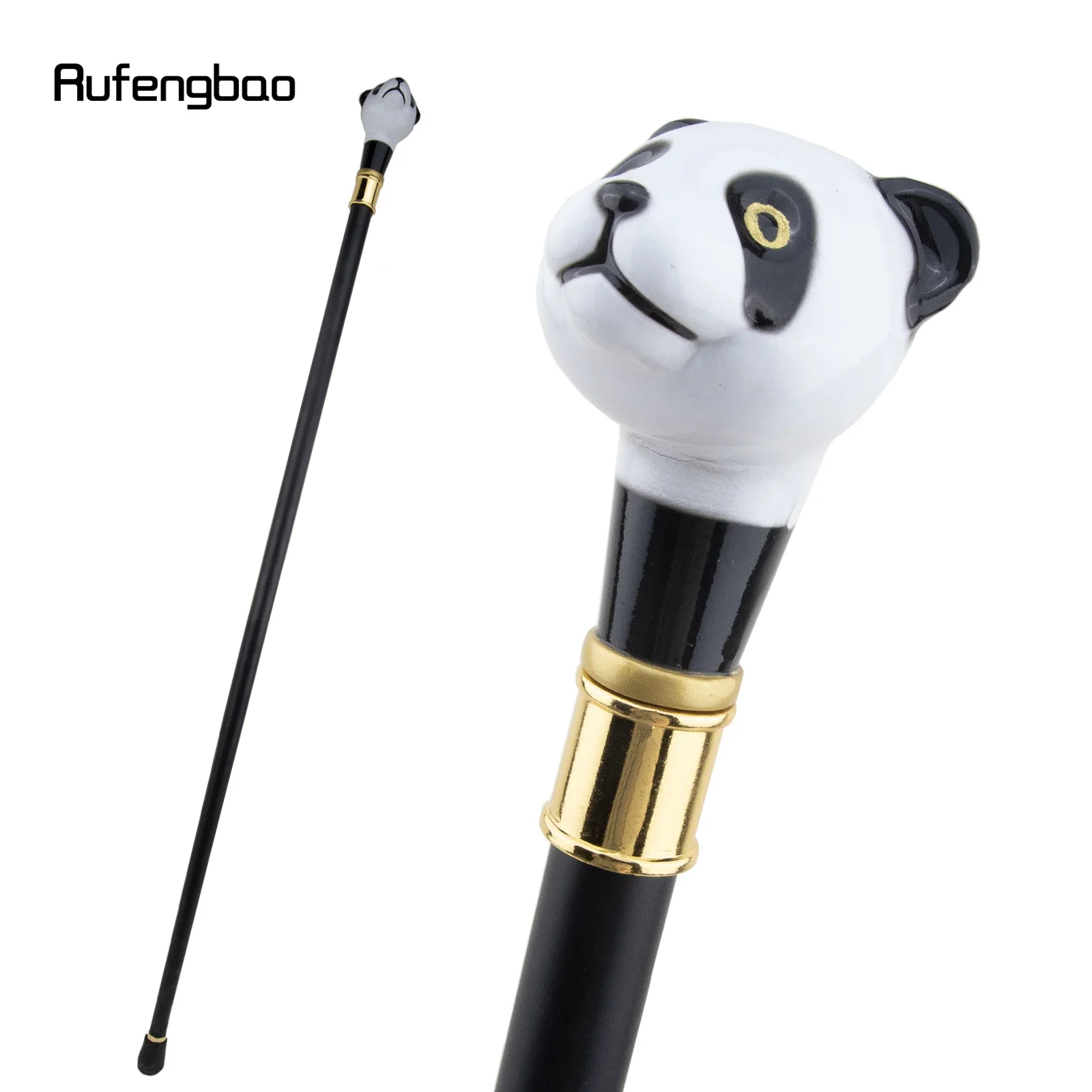 

Black White Panda Single Joint Walking Stick Decorative Cospaly Party Fashionable Walking Cane Halloween Crosier 93cm