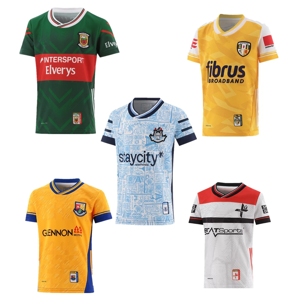 kids GAA jersey 2025 Mayo Meath Dublin Cork Antrim Laois Longford Louth Ireland children young gaa jerseys Age 3-13 years old