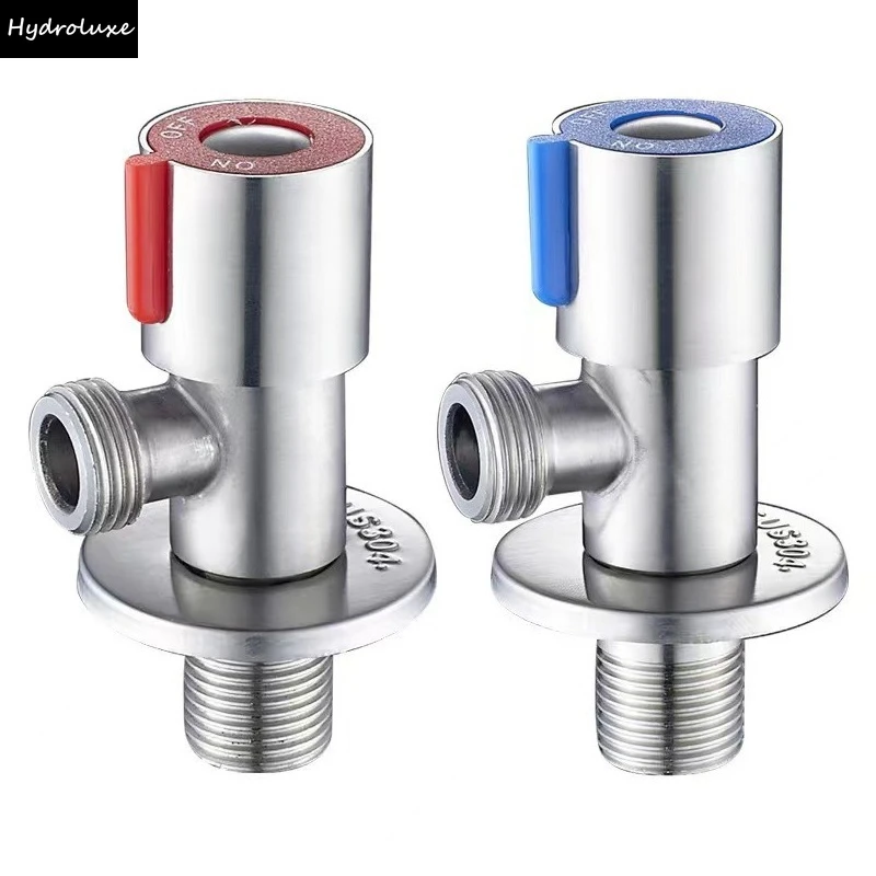 Faucet Inlet Valve G1/2 Brass Triangle Valve Heater Water Stop Valve Bathroom 4 Points Heater Water Stop Toilet Universal Switch