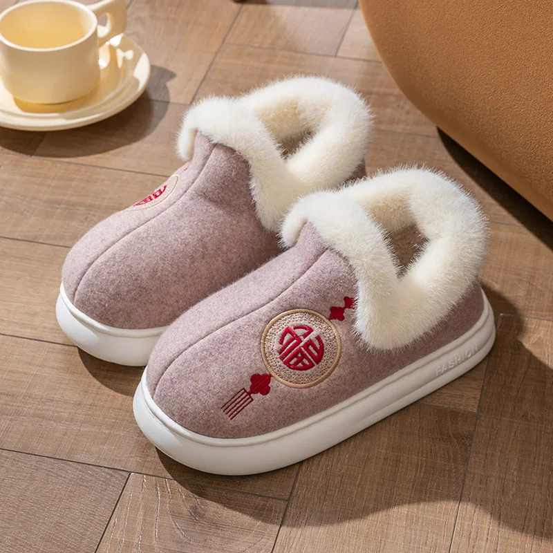 Asgard 따뜻한 플러시 여성 슬리퍼 패션 부드러운 단독 퍼지 야외 슬라이드 새로운 여성 푹신한 집 신발 겨울 모피 면화 슬리퍼