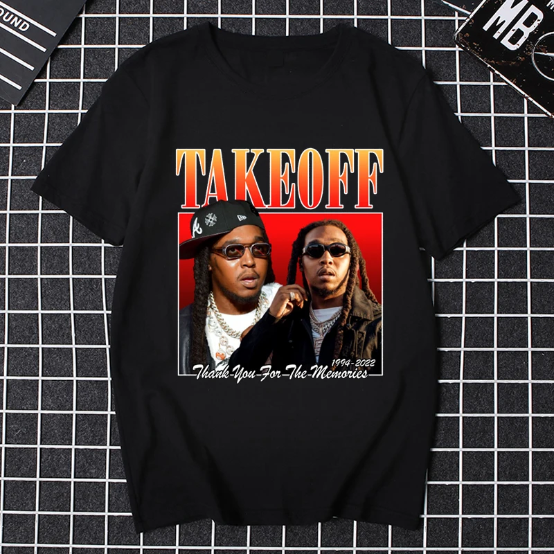 

Rap Music Boyfriend Gift Printed T Shirt Rip Takeoff 1944-2022 Men Clothing Retro Hip-hop Gothic Women Graphic Tshirts Tee Tops