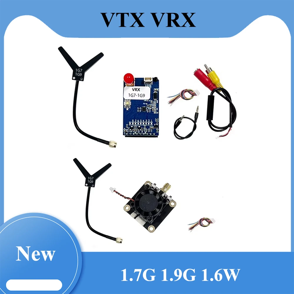 1.7G 1.6W VTX 1.7G 1.9G VRX 8CH FPV Wireless Video Transmitter Receiver Module PAL/NTSC For FPV Goggles Fatshark Skyzone