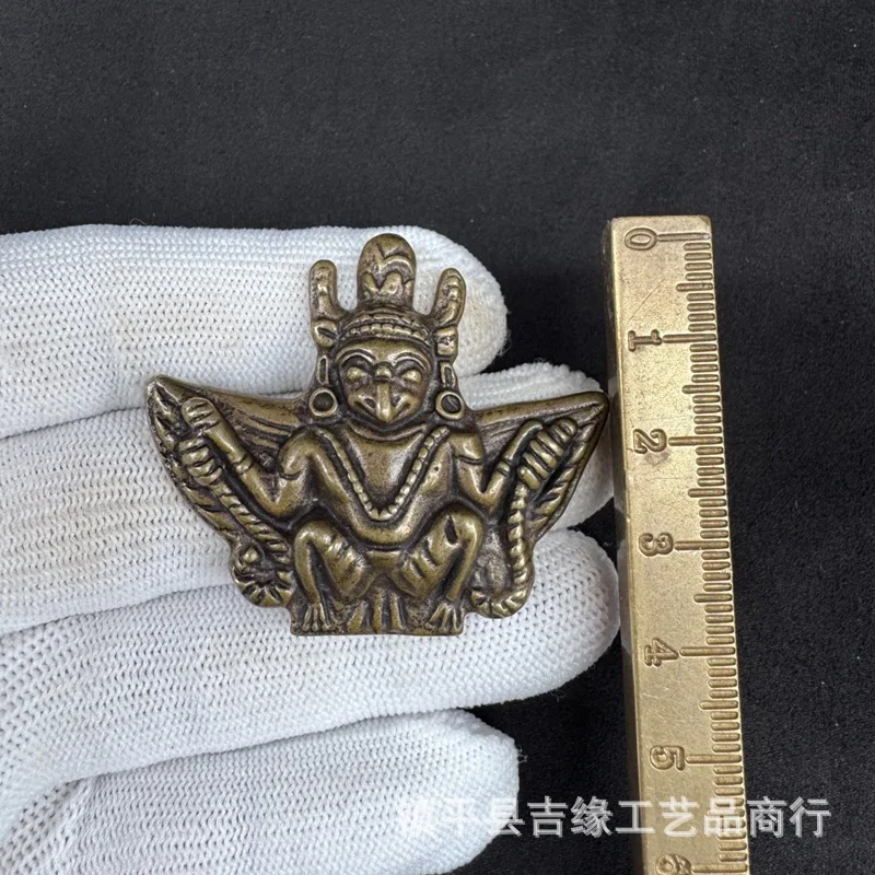 Tibetan Style Great Peacock Brass Golden Wing Bird Craft Home Decoration Ornament