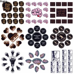 Prajna 10PCS Punk Patch Letter Applique Iron On Embroidered Patches On Clothes DIY Punk Skull Patches For Clothing Rock Badges