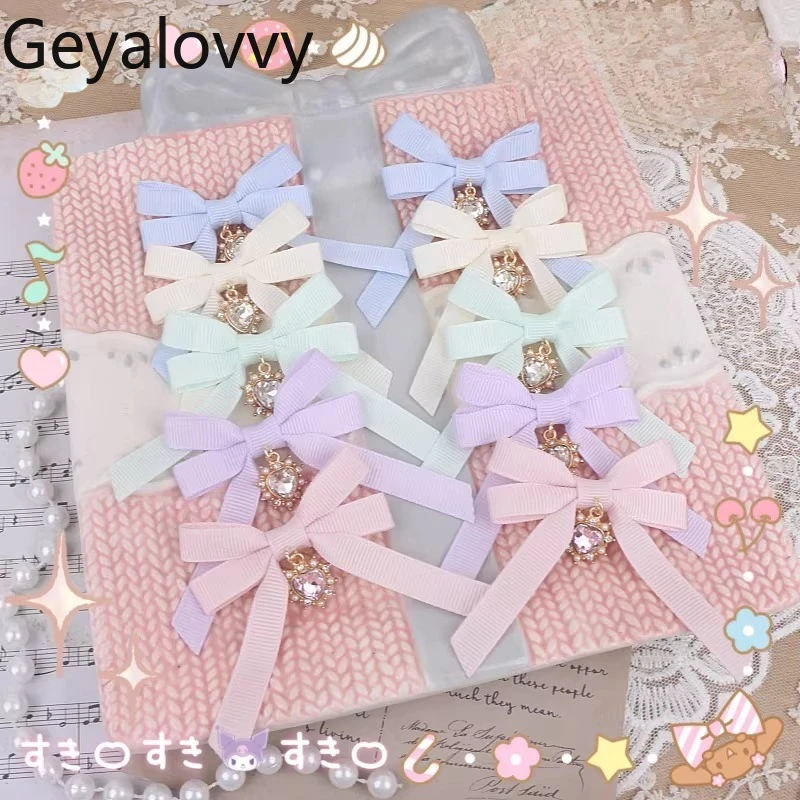 

Японская заколка для волос ручной работы с подвеской в форме сердца из страз, серия 2026: Новые милые и очаровательные аксессуары для волос