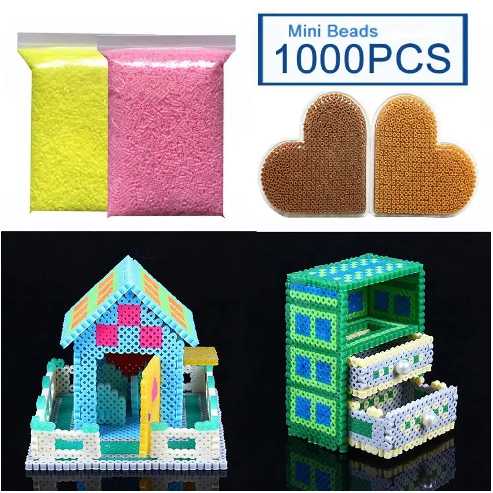 

1000 шт. мини-бусин Perler Hama 2,6 мм для рукоделия, премиум-класса, мелкие бусины-горошины, рассыпные бусины, миниатюрные бусины для термоплавления