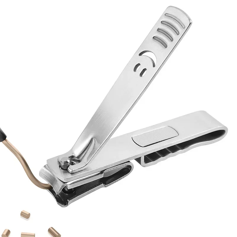 Heallor Rotary Nail Clippers 360-degree Stainless Steel Smiley Face Nail Clippers Large Adult Nail Clippers Manicure Tools