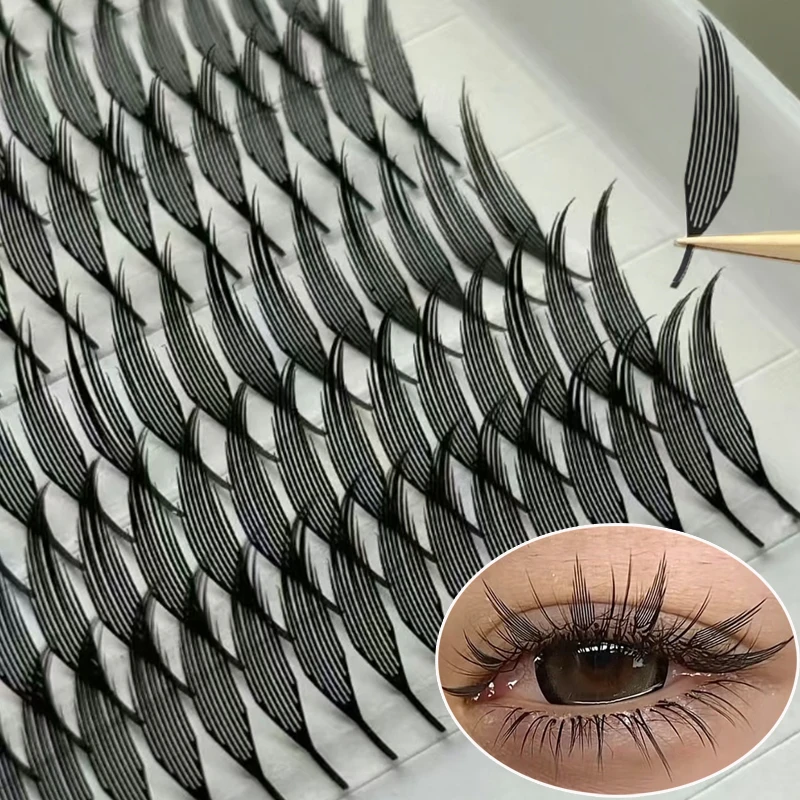 مانغا سباير نمط جديد ريشة شكل الرموش ملحقات حجم فردي C/D حليقة الرموش الصناعية 8-15 مللي متر مزيج طول ماكياج أداة