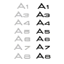 Car ABS Rear Trunk Words Logo Decals Badge Emblems Sticker For Audi A1 A3 A4 A5 A6 A7 A8 Q2 Q3 Q5 Q7 B6 B7 B8 B9 C5 C6 C7 C8