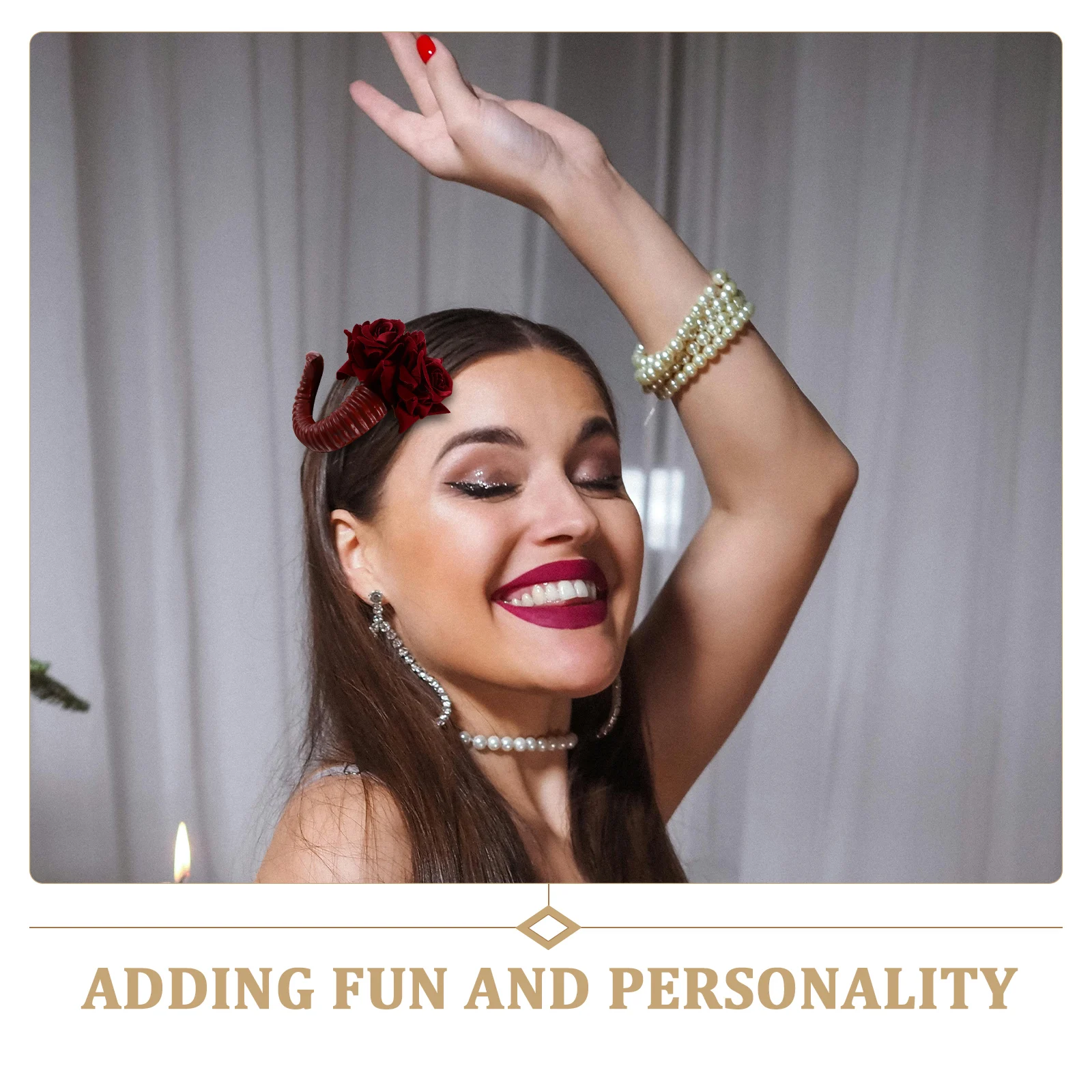 

Hair Clips Halloween Cosplay Accessories Horn Horror Headdress Devil Horns Sheep Barrettes Pe Delicate