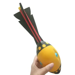 1pc Torpedo throwing ball PU Foam flying ball With whistle With tail Soft Rocket Ball Outdoors Throwing toys