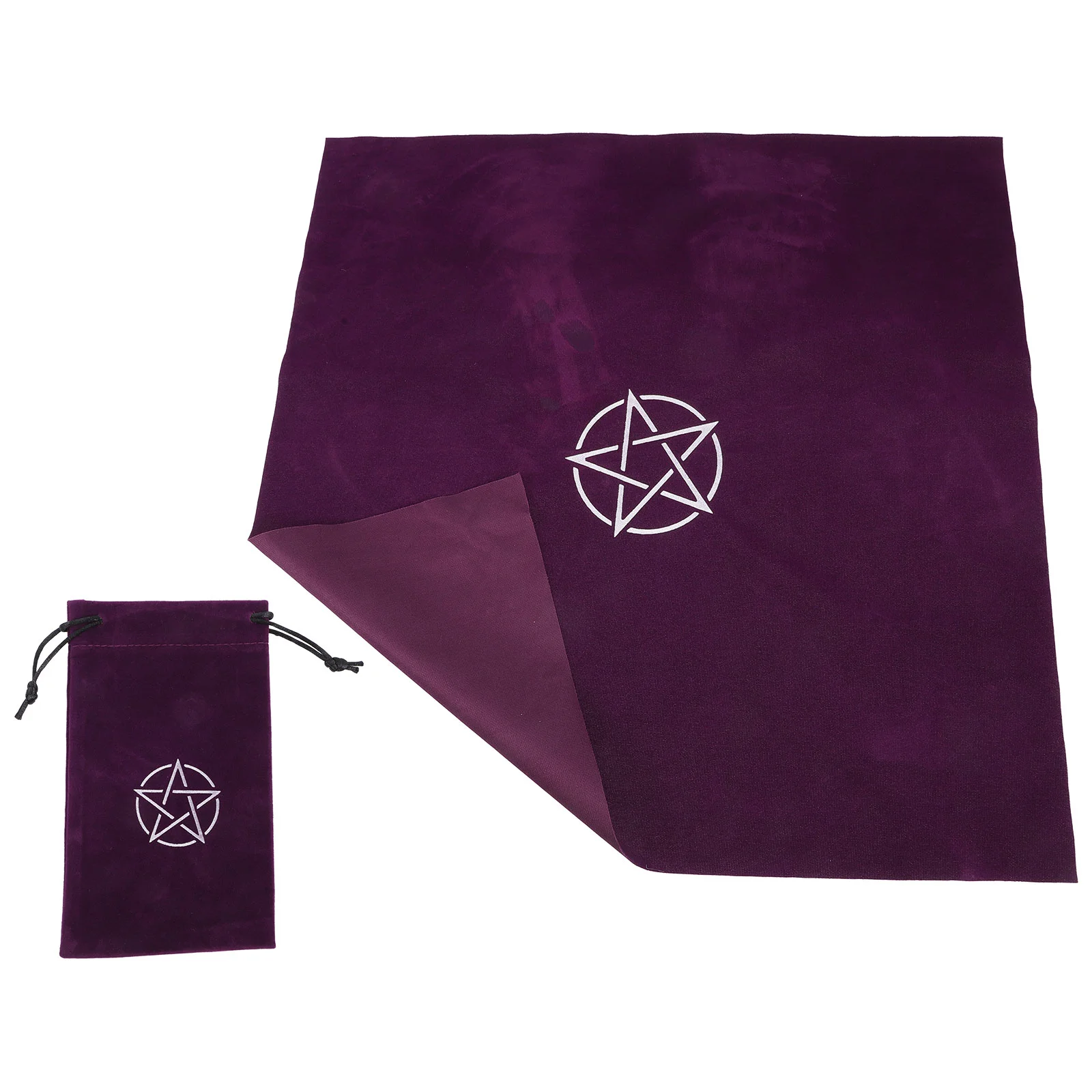 Pentagon Tarot Card Tablecloth Deck Decor for Spread Flannel Divination Wicca Tapestry Prop