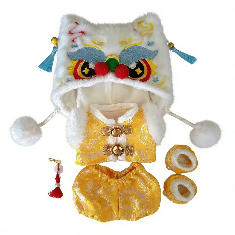 

Idol Doll Cloak Doll Clothes Hat Set Sweater Chinese Spring Festival Clothes Material Gift Set Doll Accessories Spring Festival